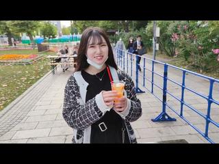 (vlog)札幌秋祭りで美味しいものを沢山食べ飲みしたあとに濃厚なエッチ。指を入れながらクンニされて逝きはて、最後は正常位で中出し。(일본의 미인 학생의 브이로그)