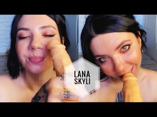 Blow job dildo with ahegao face and fake cum on face POV